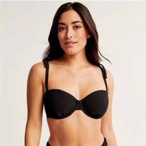 NWOT Abercrombie Curve Love Tie-Strap Underwire Bikini Top